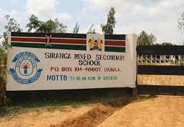 Siranga Mixed Secondary School in Siaya County.