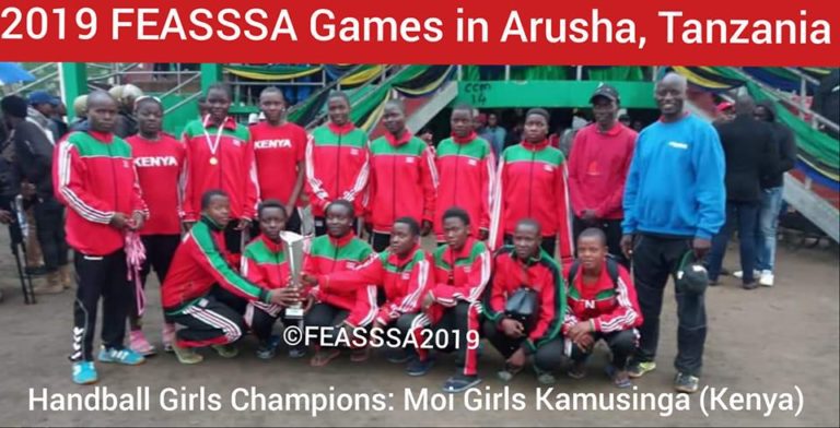 Kenya Secondary Schools Sports Association, KSSA, representatives at a past East Africa games' championship.