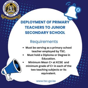 Latest TSC Qualifications Requirements for Junior and Senior School Teachers in Kenya