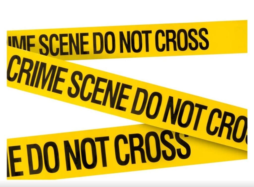 A crime Scene secured by the Police.