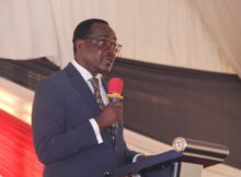 Education Cabinet Secretary Julius Migos Ogamba addressing journalists. Photo
