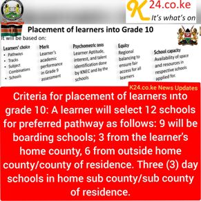 Final criteria for placing learners in Grade 10 released