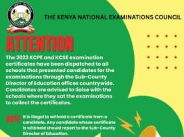 Knec releases 2023 KCSE and KCPE Certificates to Schools