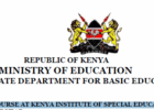 FULL TIME SNE DIPLOMA COURSE AT KENYA INSTITUTE OF SPECIAL EDUCATION