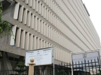Jogoo House 'B' which is the Ministry of Education head office in Nairobi County, Kenya. It is located on Harambee Avenue.
