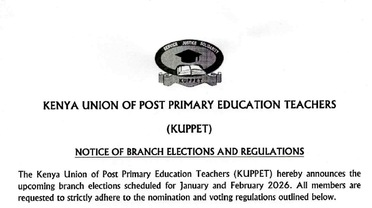 Kuppet elections 2026 full details